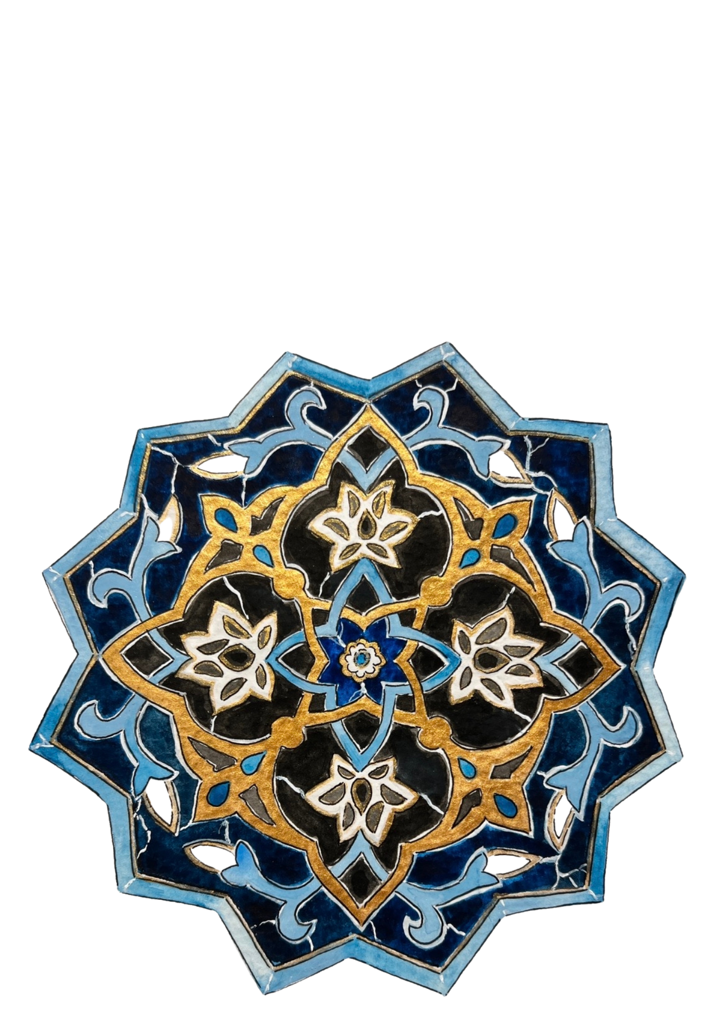 June Sticker — geometric illumination motif